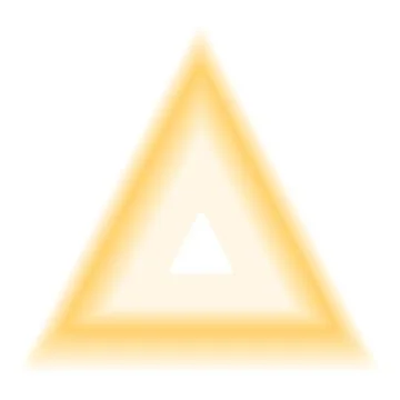 Blur gradient triangle shape. Y2k retro geometric form. Colorful icon isolate Stock Illustration