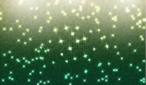 Blur green gradient background of bright perspective with lighting glowing sq Stock Illustration