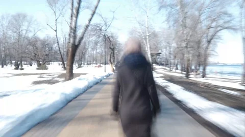Blur Hyper lapse in the city park Stock Footage 87730608