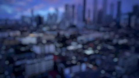 Blur image of beautiful view of Kuala Lumpur city skyline Stock Photos