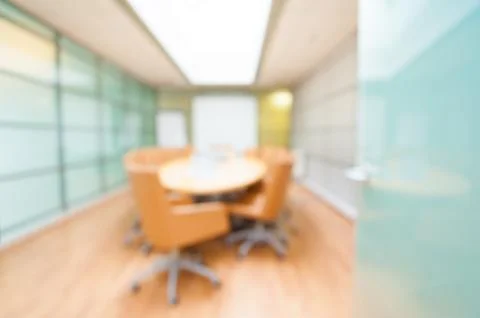Blur image of empty boardroom background Stock Photos