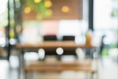 Blur image of restaurant for abstract background Stock Photos