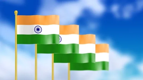 Blur india flag Stock Footage 197530025
