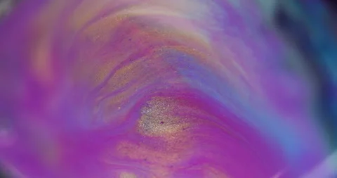 Blur ink blend shiny fluid sparkle particles spill Stock Footage 314243670