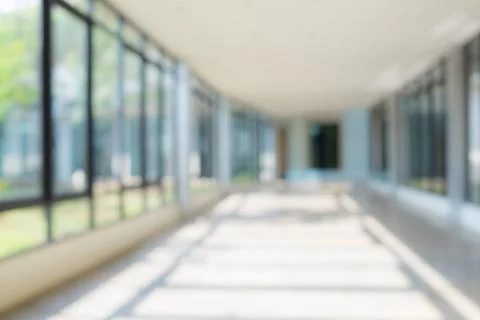 Blur interior corridor for background Stock Photos