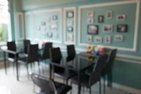 Blur of interior in restaurant Stock Photos
