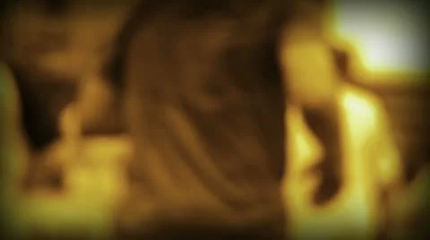 Blur of Joggers in Gold Stock Footage 11142812
