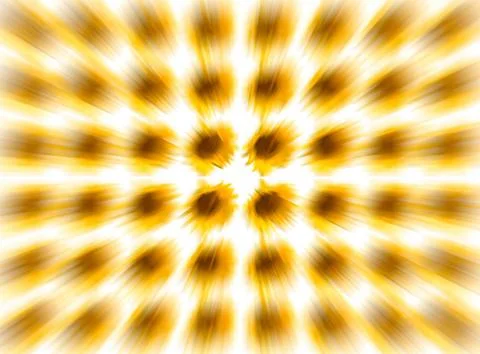 Blur light pattern speed motion volume effect yellow sunflower on white backg 스톡 사진
