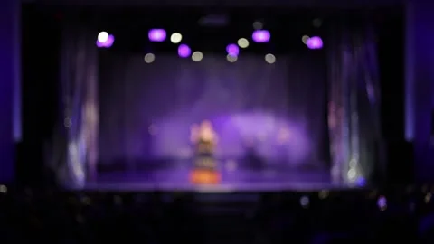 Blur light texture. Blurred theatrical and blue concert spotlights Stock Footage 287215679