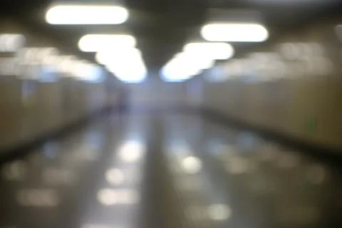 Blur light in underpass way Stock Photos