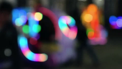 Blur lights background at night. Stock Footage 306761594