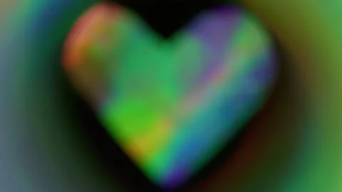 Blur love frame stripes refraction heart glare Stock Illustration
