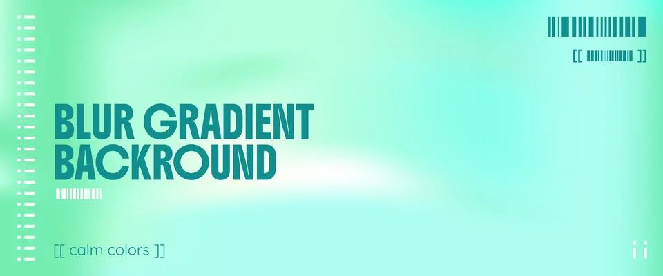 Blur mint gradient in green and blue with bold elements. Bright nature gradation イラスト素材