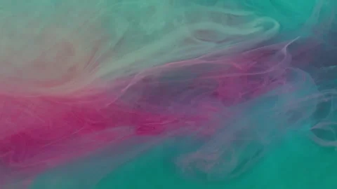 Blur mist cloud ink mix cyan pink purple wave fume Stock Footage 318073183