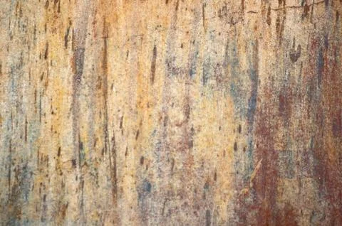 Blur multicolored peeling wall texture and background. Surface with brush s.. Stock Photos