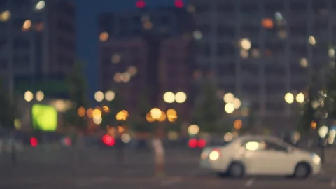 The blur night view on the car motion Stock Footage 139198041