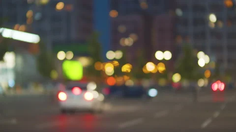 The blur night view on the car motion Stock Footage 139201357