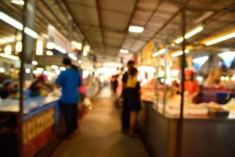 Blur or Defocus Background of Local or Traditional Market Stock Photos