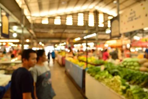 Blur or Defocus Background of Local or Traditional Market Stock Photos