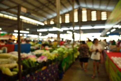 Blur or Defocus Background of Local or Traditional Market Stock Photos