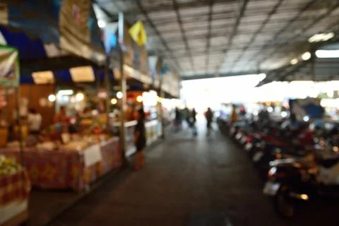 Blur or Defocus Background of Local or Traditional Market Stock Photos