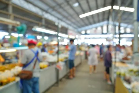 Blur or Defocus Background of Local or Traditional Market Stock Photos