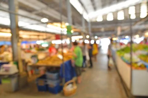 Blur or Defocus Background of Local or Traditional Market Stock Photos