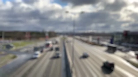 Blur or Defocus driveway background. Modern blured highway Stock Footage 155222328
