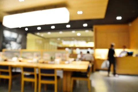 Blur or Defocus image of Coffee Shop or Cafeteria Stock Photos