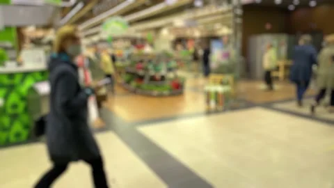 Blur or Defocus shopping mall background Stock Footage 155183540
