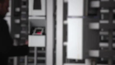 Blur. people go through the checkpoint, people go through the checkpoint system Stock Footage 269830353