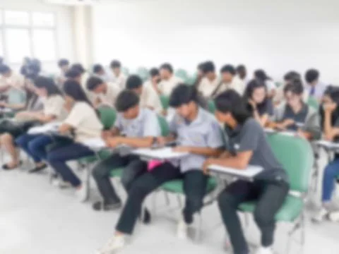 Blur people lecture in classroom Stock Photos