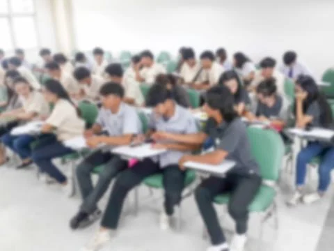 Blur people lecture in classroom Stock Photos