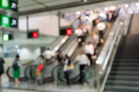 Blur people walking Foto stock