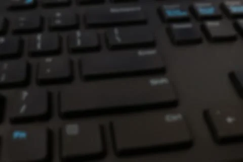 Blur Photo of a keyboard from a computer device Stock Photos