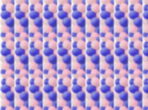 Blur pink pattern of festive blue holiday balloons Stock Photos