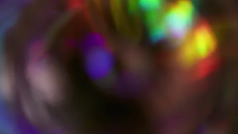 Blur round spectrum light leak flare flicker beam Stock Footage 341907239