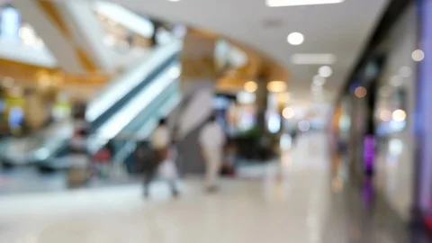 blur scene, people customer walking in m... | Stock Video | Pond5