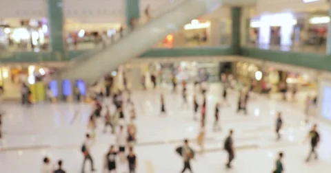 Blur of shopping mall Stock Footage 77983988