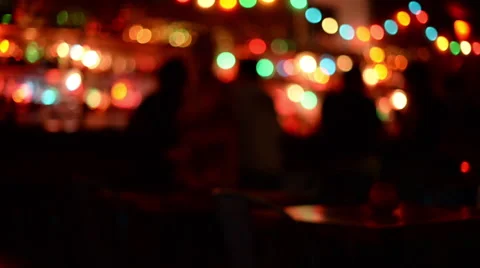 Blur shot of crowded bar. Stock Footage