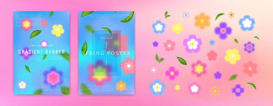 Blur spring garden. Background pattern blossom. Flower design for abstract .. Stock Illustration