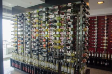Blur store wine Foto stock