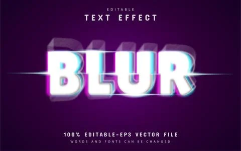 Blur text effect design Stock Illustration