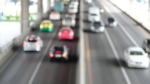 Blur traffic in the city Stock Footage 75781939