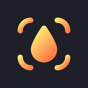 Blur transition orange solid gradient ui icon for dark theme 스톡 일러스트