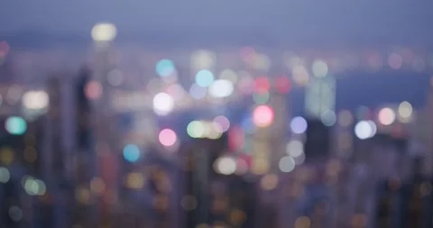 Blur view of city at night Stock Footage 151898377