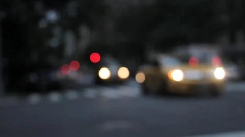 Blur view of city traffic Video stock 272181638