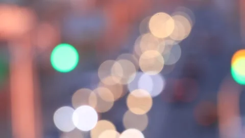 Blur view of crowded traffic at night. Stock Footage 260005950
