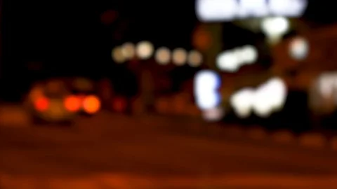 Blur view of traffic in city at night. Stock Footage 110855704