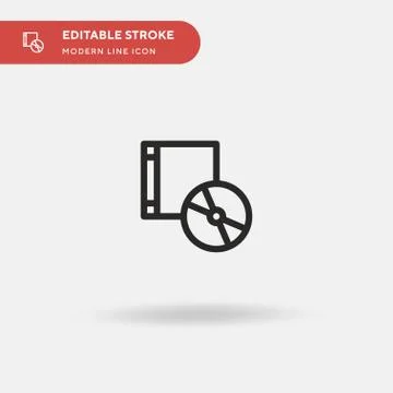 Bluray Simple vector icon. Illustration symbol design template for web mobile 库存插图